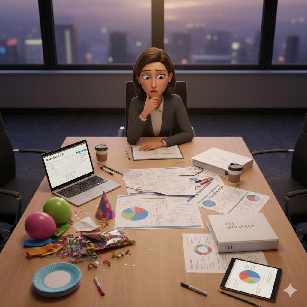 a person at a table looking confused and concerned trying to figure out what to do next